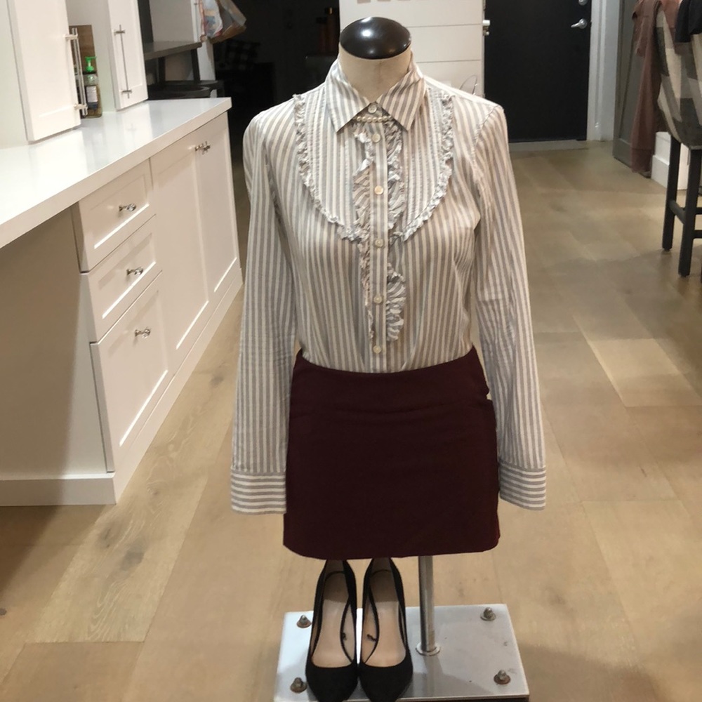 Banana Republic French Tuxedo Womens Button Down